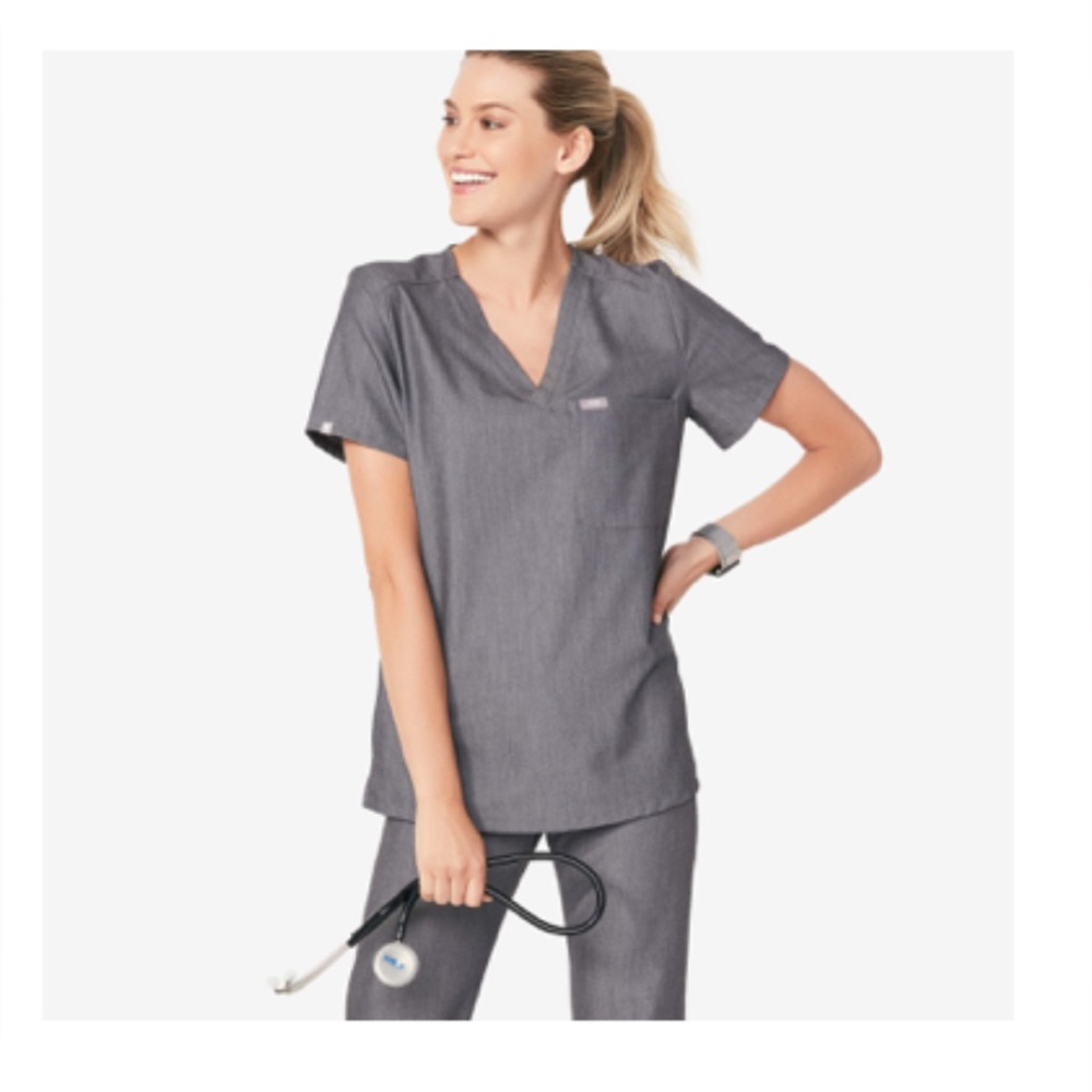 FIGS Graphite Scrub Set – XS Top & Tall Pants